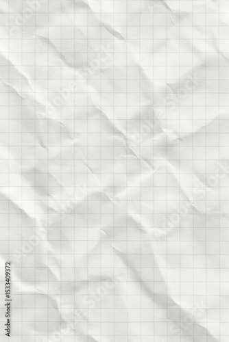 white clean crumpled checkered paper