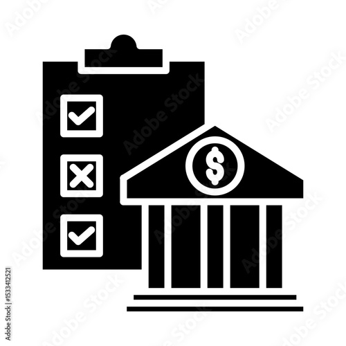 Bank check icon