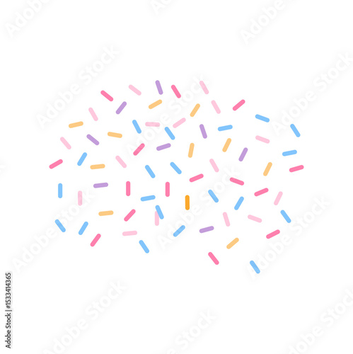 Colorful sprinkle decorative vector illustration 