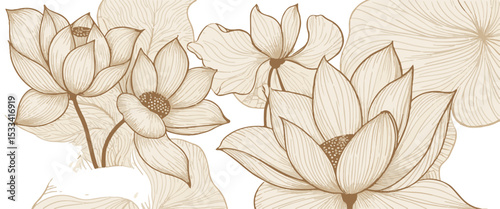 Luxury wallpaper design template. Design for packaging design, social media post, cover, banner, creative post, Gold geometric pattern design vector

