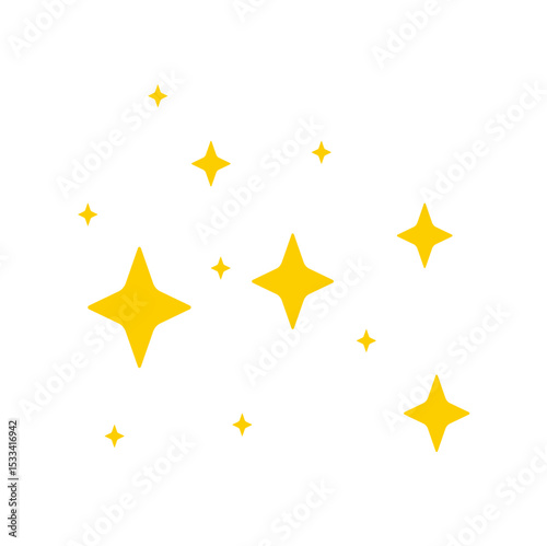 Abstract yellow sparkle vector illustration 