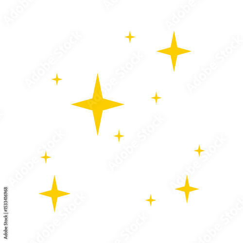 Abstract yellow sparkle vector illustration 