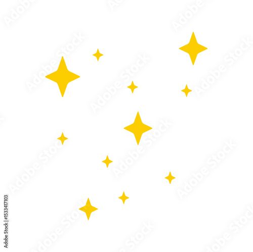 Abstract yellow sparkle vector illustration 