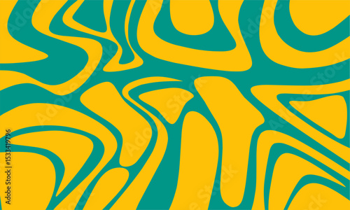 Liquid green and oranhe background