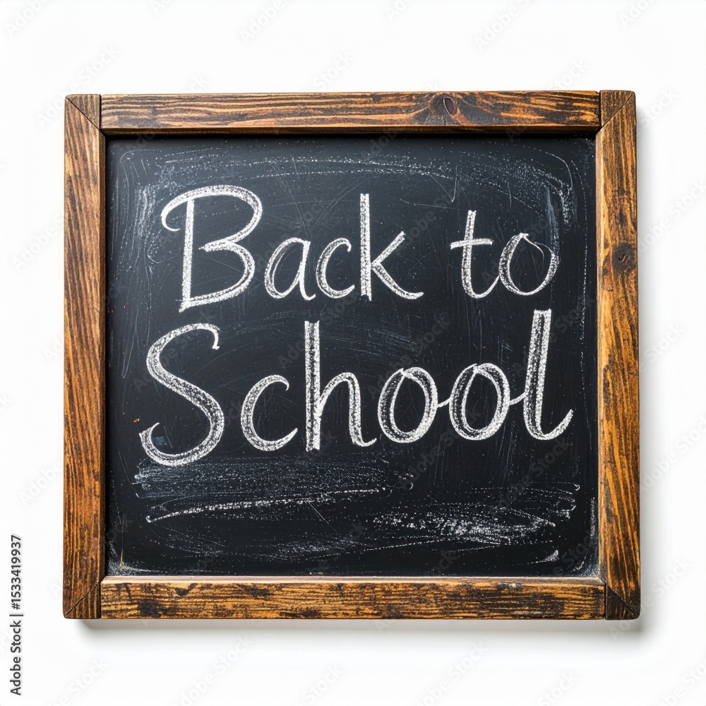 Obraz premium Back to School Chalkboard Message on Rustic Frame