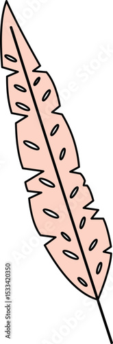 Abstract Plant And Leaves Shape Element