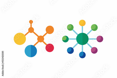 Molecule vector silhouette illustration isolated on white background