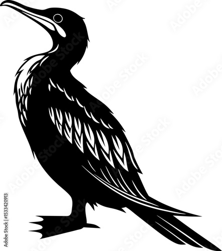Black Tern Seabird silhouette - Vector illustration Perfect for Tattoo or Logo Design