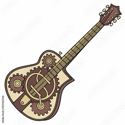 acoustic guitar vector illustration