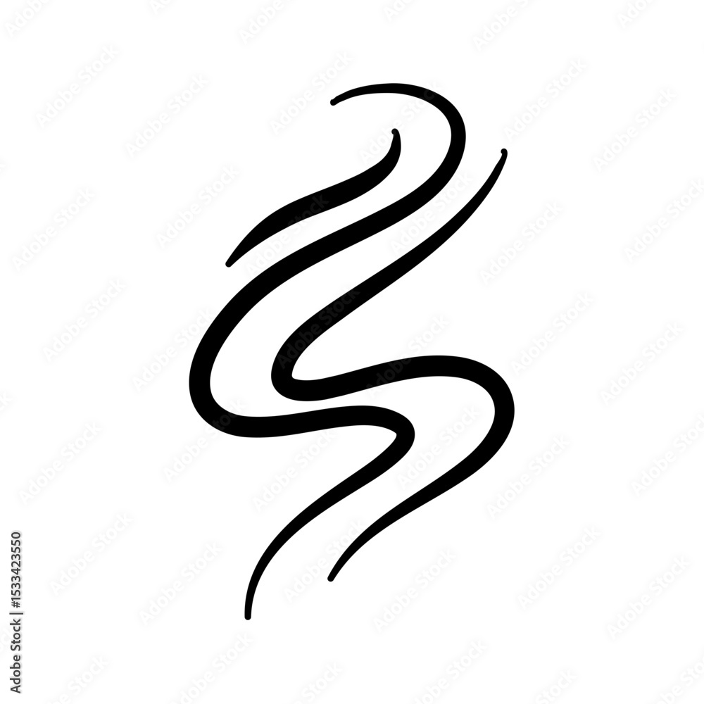 Obraz premium Smoke Icon. Steam Icon. Smell Icon. Vector Illustration. 