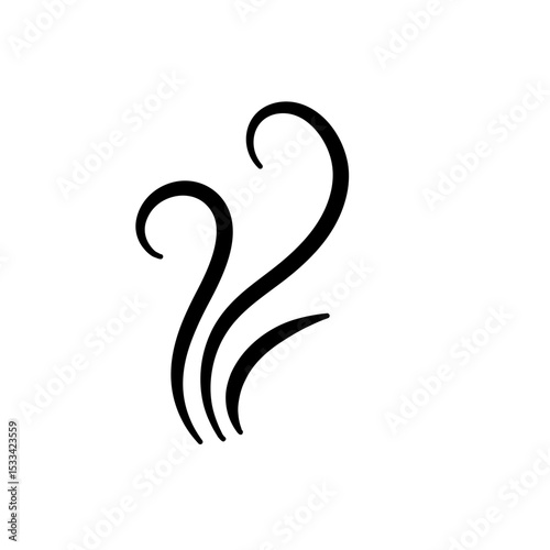 Smoke Icon. Steam Icon. Smell Icon. Vector Illustration. 