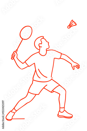 Backward step (preparing for a smash return) Badminton Players Ready for Action