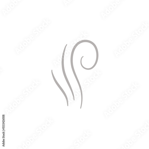 Wavy steam on water, tea, coffee, food. Vector illustration 