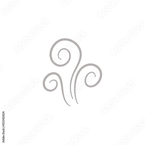 Wavy steam on water, tea, coffee, food. Vector illustration 