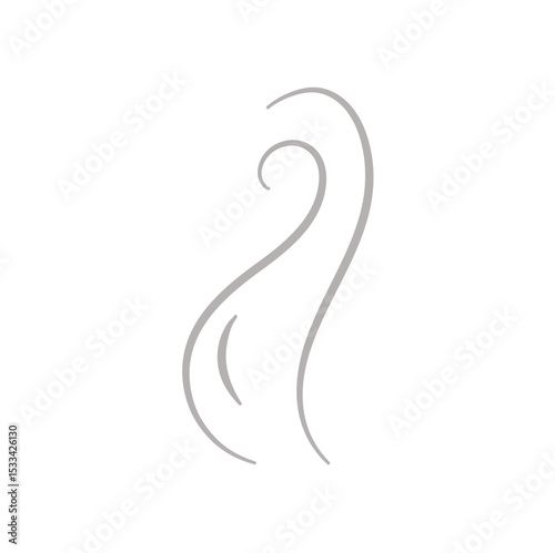 Wavy steam on water, tea, coffee, food. Vector illustration 
