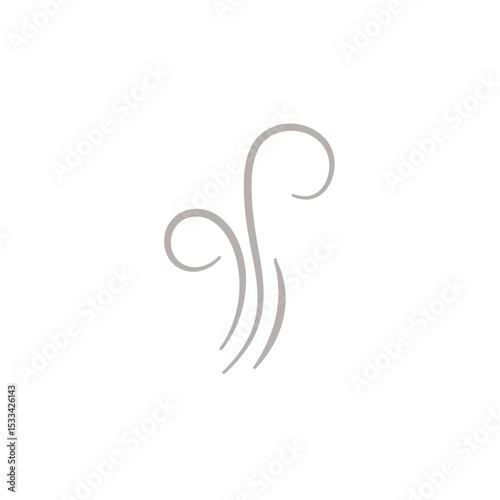 Wavy steam on water, tea, coffee, food. Vector illustration 