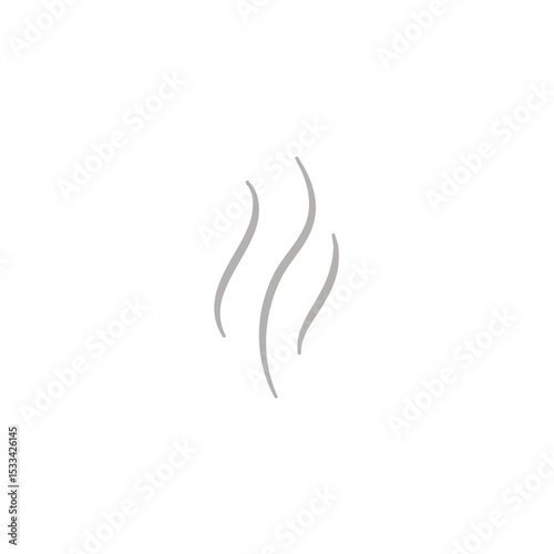 Wavy steam on water, tea, coffee, food. Vector illustration 