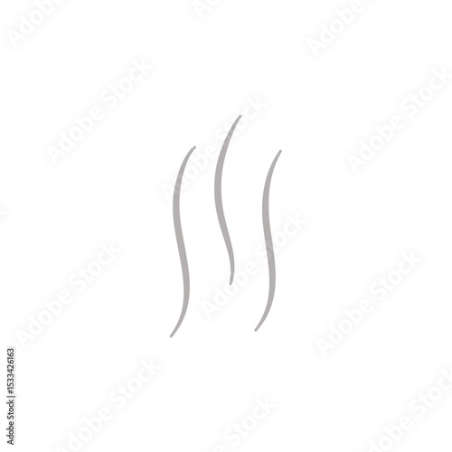 Wavy steam on water, tea, coffee, food. Vector illustration 