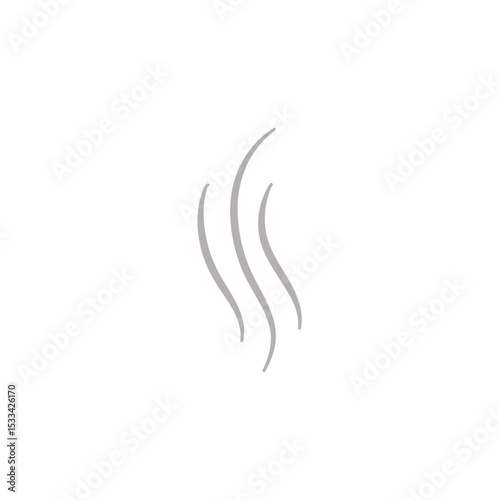 Wavy steam on water, tea, coffee, food. Vector illustration 