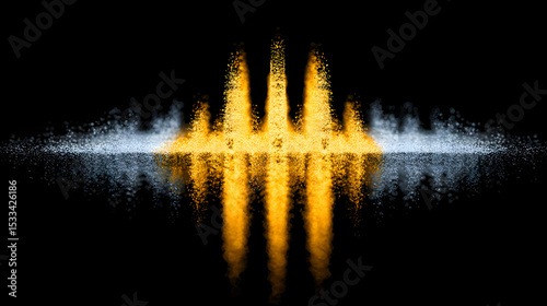 image with color trails, soft glow lights, and AI-simulated noise texture