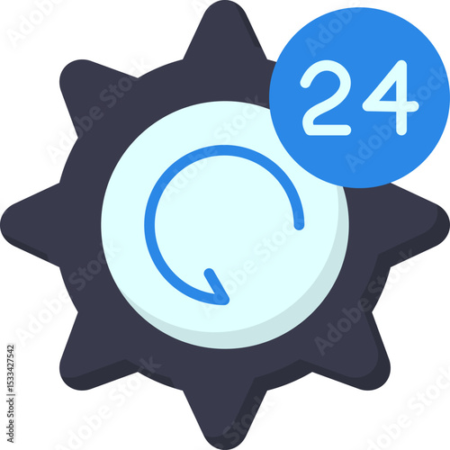 24 Hours Support Icon