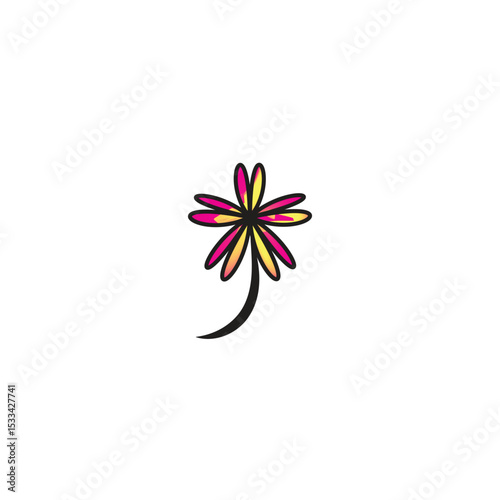 sunflower vector illustration of a very beautiful and pretty flower