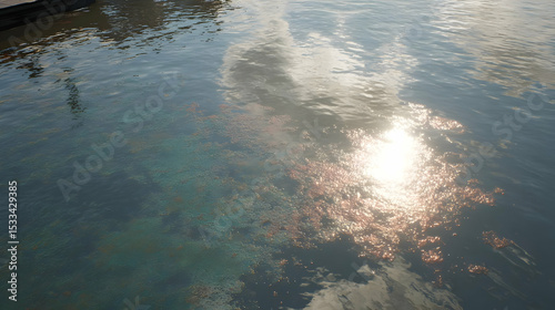 textures with synthetic depth and shifting iridescent reflections