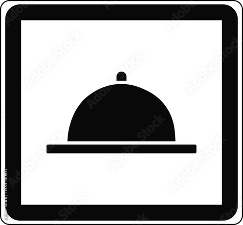 Food service tray icon vector illustration