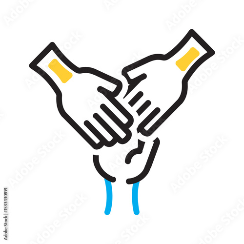 Vector multi color icon for Participants