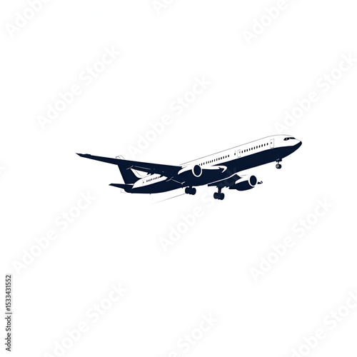 plane takeoff logo silhouette bold and minimal