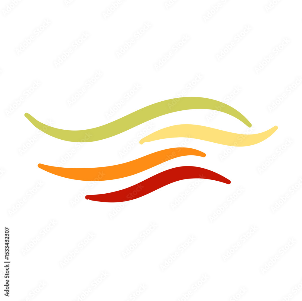 Fototapeta premium Colorful line doodle seamless pattern. Trendy design elements. Vector illustration 