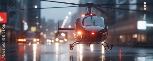 Urban helicopter night emergency services