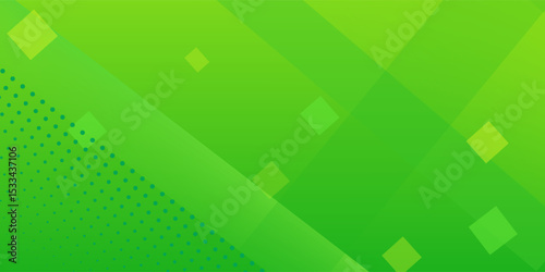 Green and white vector gradient abstract background with geometric shapes elements. Abstract gradient shapes background for presentation, business report, card, banner, poster