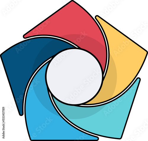 Hexagon Infographic Step