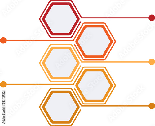 Hexagon Infographic Step