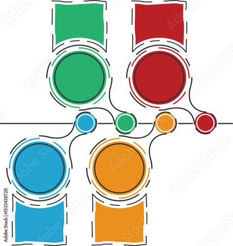 Cute Timeline Infographic Hand Drawn