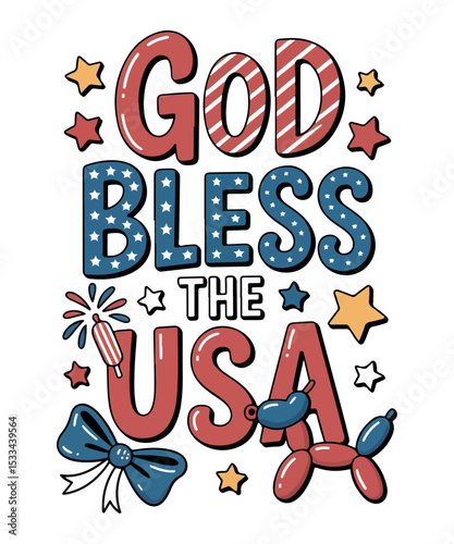 God Bless the USA Patriotic Design