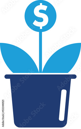 Vector illustration of investment concept icon