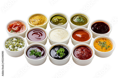 Wallpaper Mural Various sauces collection isolated on transparent background Torontodigital.ca