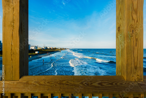 View from the Pier to the Ocean in Charleston South Carolina off the East Coast of the United States