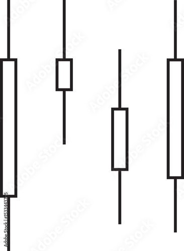 Vector illustration of market candle bars