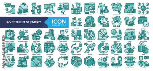 Investment Strategy Solid Icon Collection