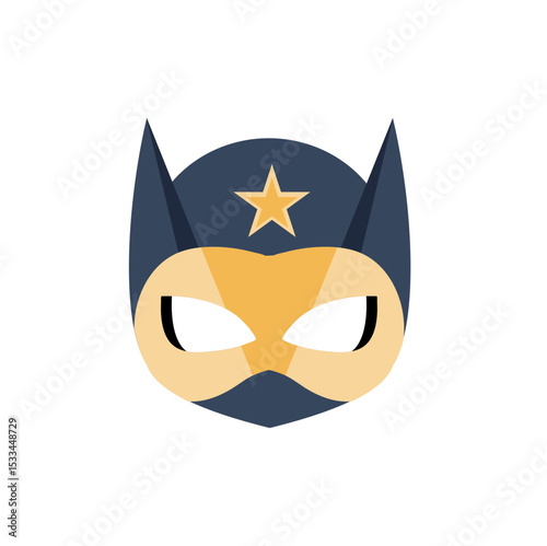 Super hero mask in flat style. Superhero Comic Book Mask. Vector illustration 