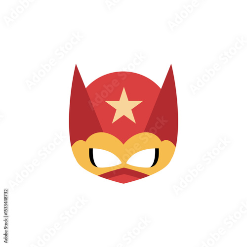 Super hero mask in flat style. Superhero Comic Book Mask. Vector illustration 