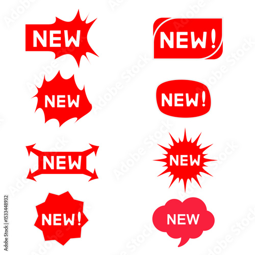 Red Sale Sticker Collection – Discount Badges, Price Labels, and Promo Tag Vector Set