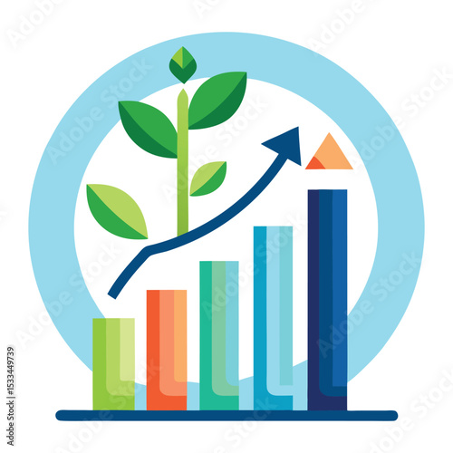 Growing business success sustainable growth chart