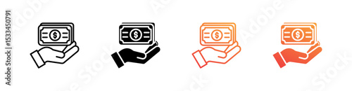 Payment Multiple Style Icon Set Vector 