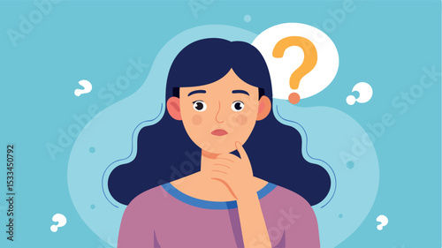 Woman with thoughtful expression contemplating choices and questions