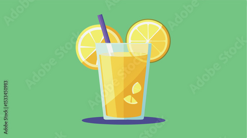 Refreshing lemonade in a clear glass with vibrant colors for a summer treat