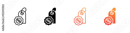 Price Multiple Style Icon Set Vector 